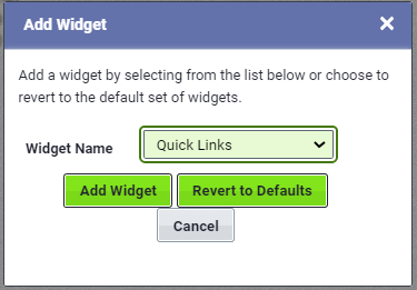 Add widget window.