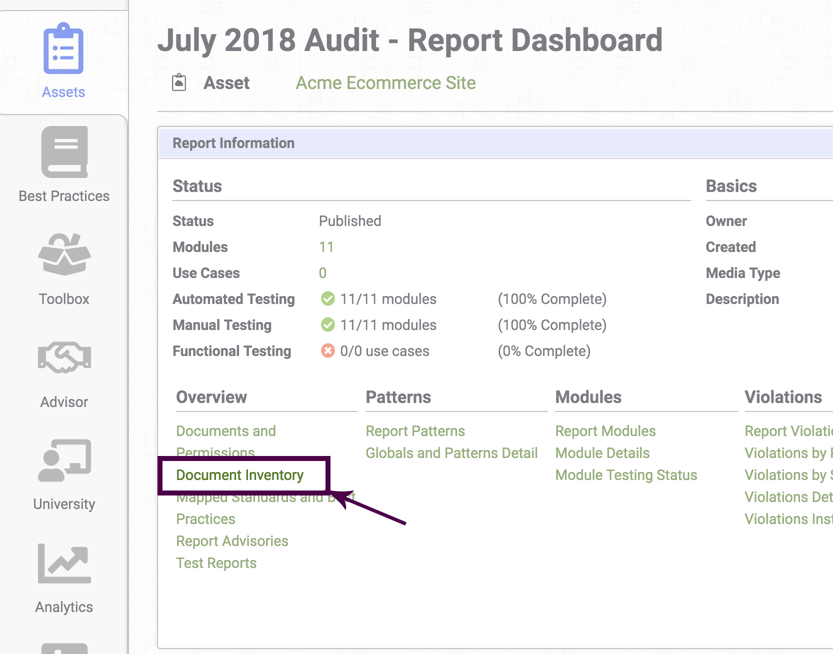 PDF testing in AMP Level Access Help Center