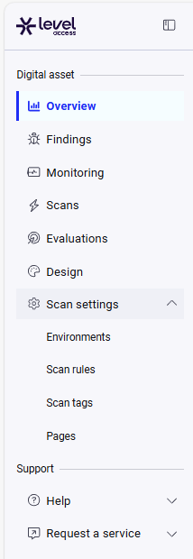Platform navigation – Level Access Help Center